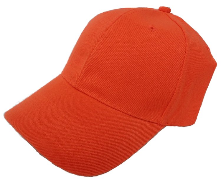 Solid Hunter Orange Ball Cap